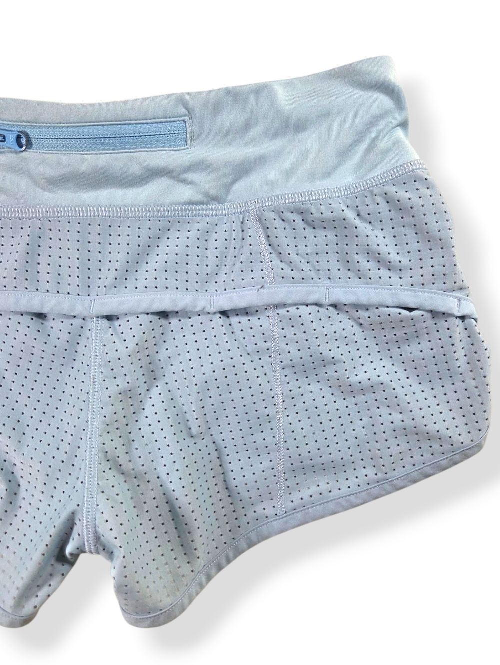 IVIVVA By Lululemon Girl Athletic Run Speed Relay Racer Shorts 10 Baby Blue - Picture 8 of 10
